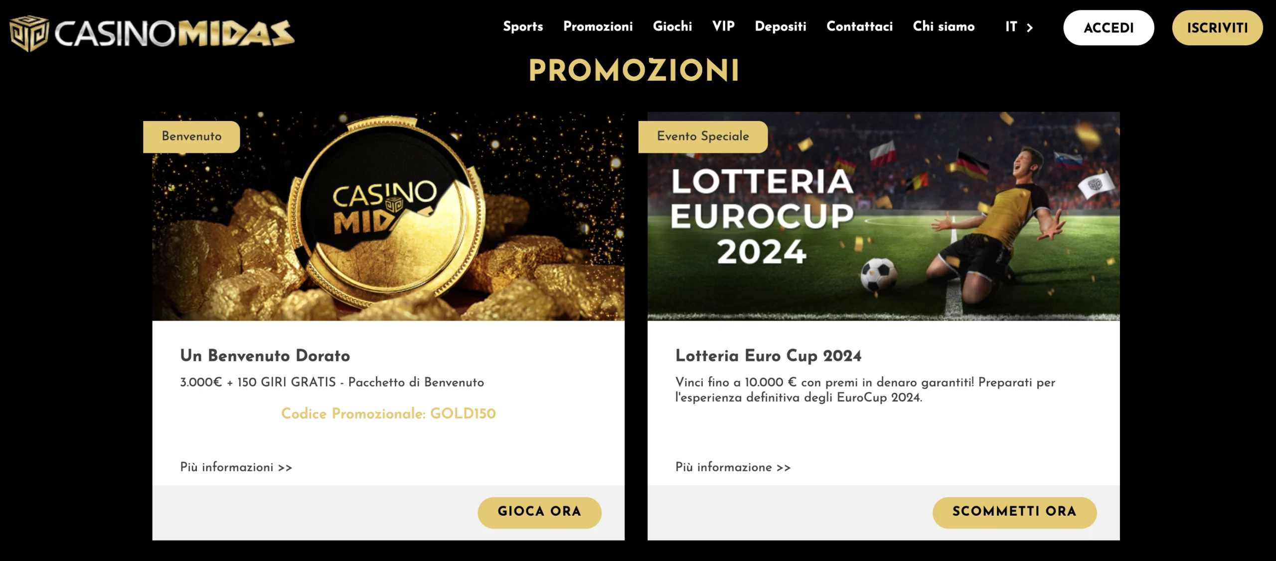 Casino Midas bonus benvenuto casino